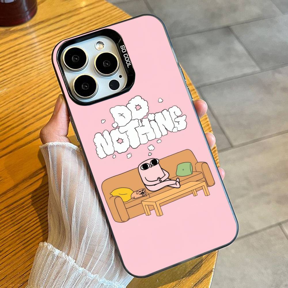 

Abstract And Quirky Ketnipz Print Phone Case For iPhone 16 17 15 14 12 13 Pro Max Black Candy Matte Shockproof Cover iPhone13PRO