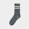 100% Wool Socks Two-Line Stripe 2-Piece Set