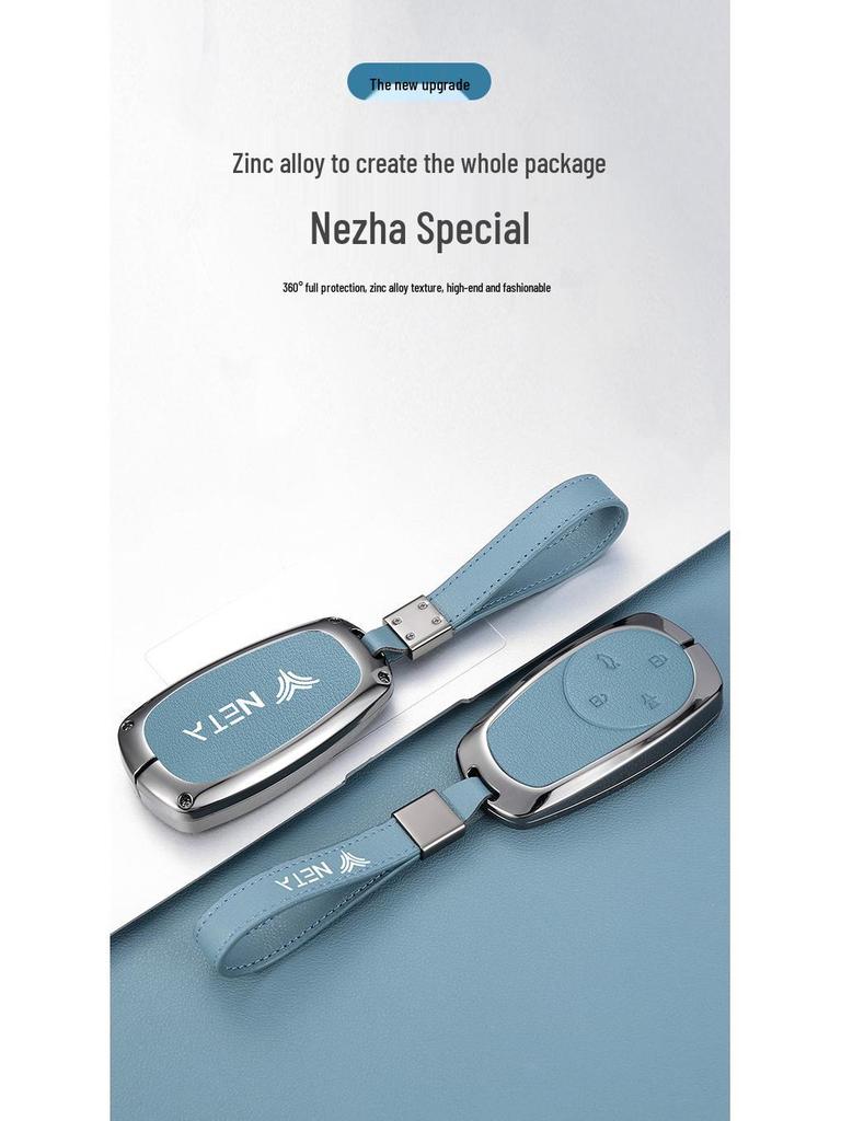Nezha's GT Key Case for Men & Women - V22 Model Luxury Car Protective Shell with Strap and Buckle.