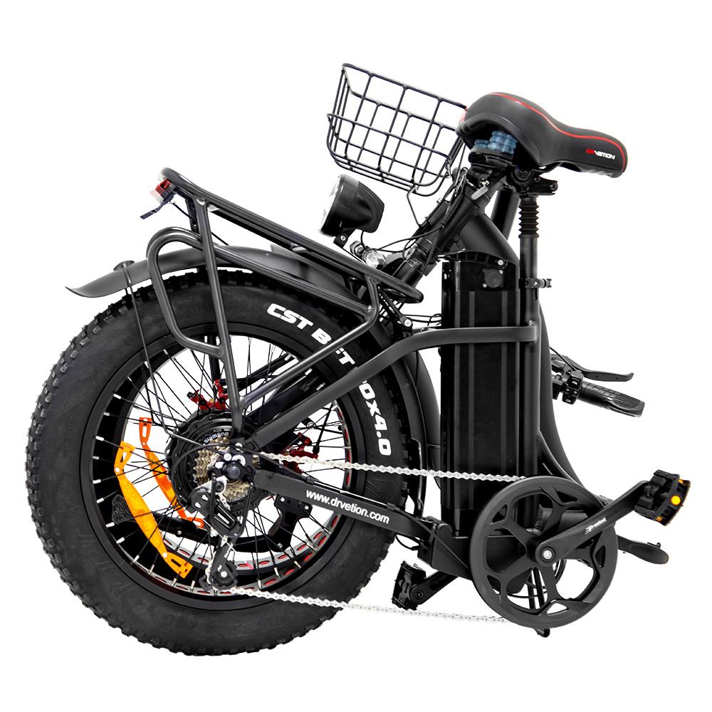 Drvetion CT20 20" Step-Through E-Bike 750W 48V10/15/20Ah City E-Bike, Foldable Design, Basket & Rear Rack for Daily Commuter & Outdoor Use