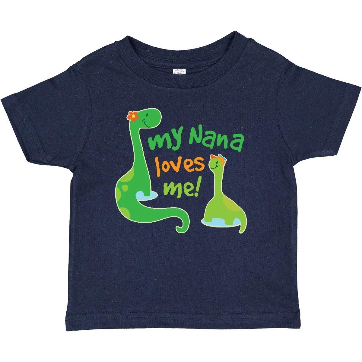 Inktastic My Nana Loves Me Grandson Baby T-Shirt Grandchild Boys Family Love 100