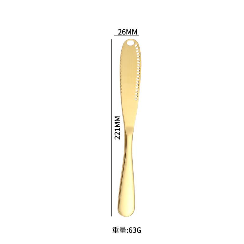 Stainless steel tableware, knives, forks and spoons, western food, golden steak, knives, forks and spoons four-piece set