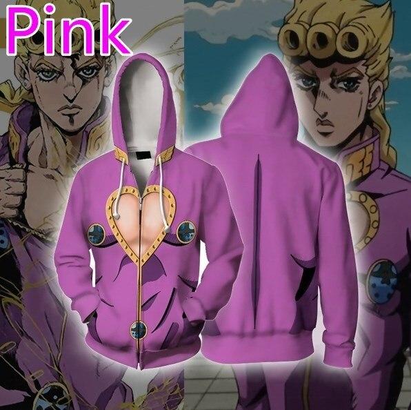 Толстовки на молнии с 3D принтом японского аниме Невероятные приключения Джоджо модные толстовки с капюшоном для косплея куртка M 2770₽