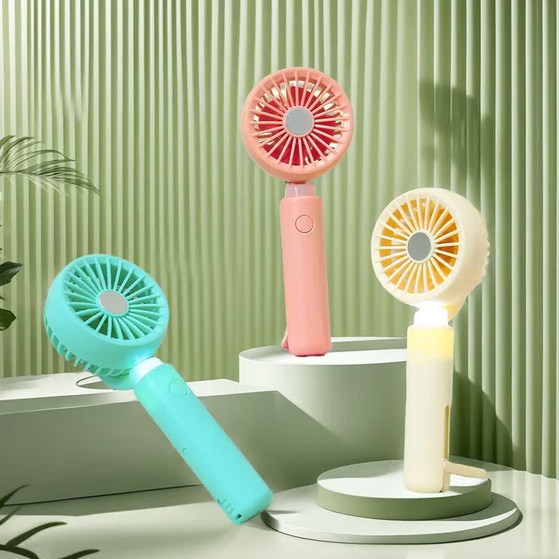 

Portable Handheld Fan with LED Light Pack of 5
