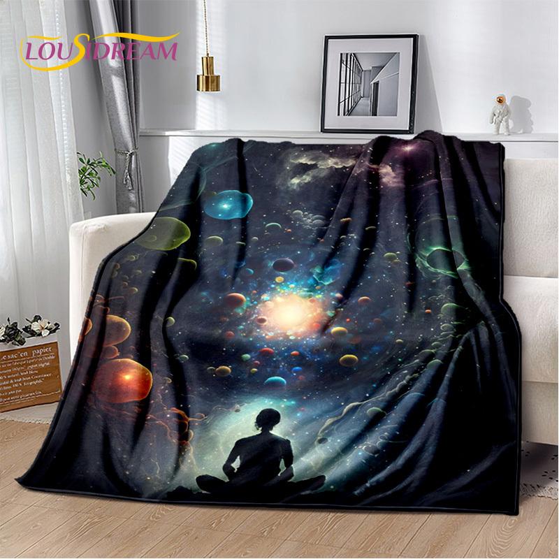 3D Yoga Zen Naturalize Meditation Rainbow 7 Chakra Blanket,Flannel Throw Blanket for Home Bedroom Bed Sofa Picnic Office Hiking