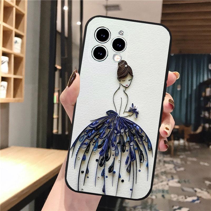 Wedding Dress Girl Phone Case For iPhone Samsung Galaxy Redmi Xiaomi Oppo OnePlus Note S A 7 8 9 10 11 12 13 14 20 21 22 23 53 54 Pro Max Plus Ultra