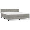VidaXL Lit à sommier tapissier et matelas Gris clair 180x200cm Velours - Modèle 3127685