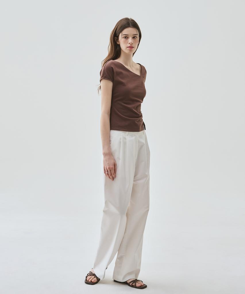 Deuloupisumeon Curve Shirred Tuck T-Shirt [Mint]