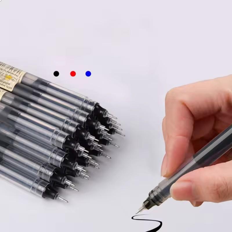 New High Quality Needle Type Gel Pens Straight Liquid Ballpoint Pen Stationery School Office Supplies Writing