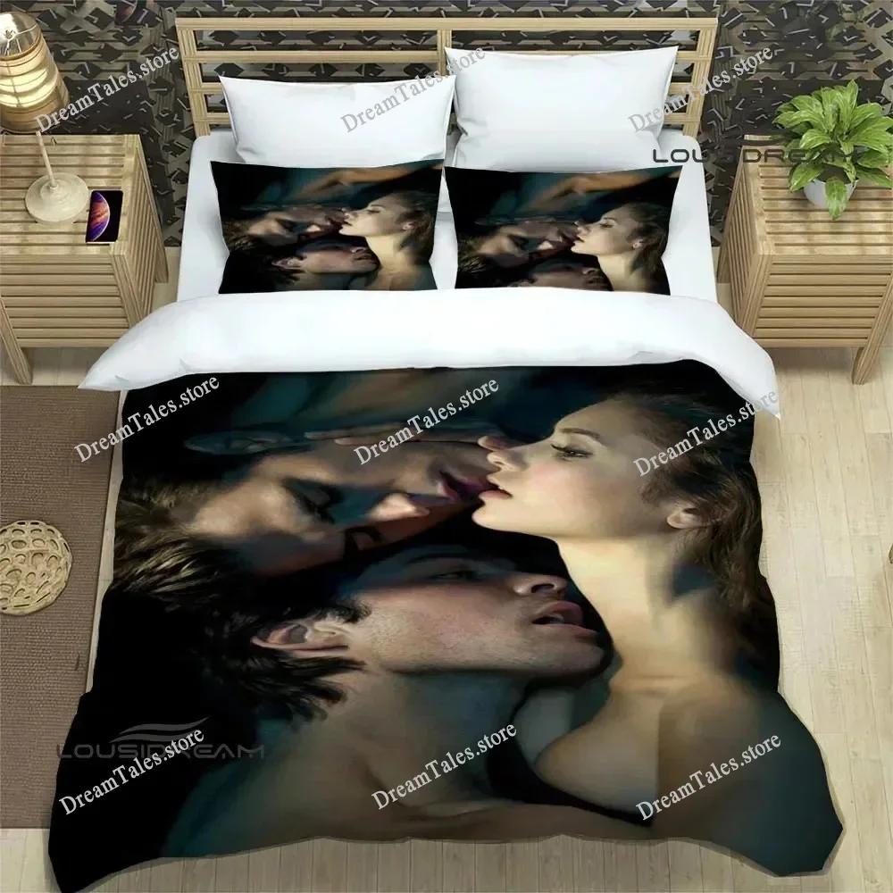 3D Print The Vampire Diaries Comforter Bedding Set Duvet Cover Bed Set Quilt Cover Pillowcase Comforter King Queen Size Adult369