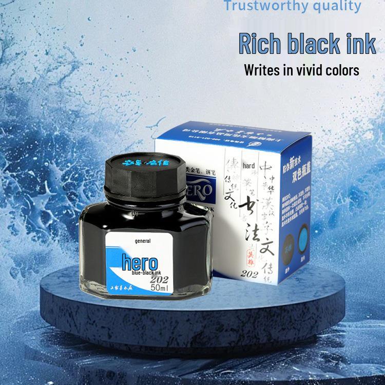 HERO Official Ink: Authentic Pure Red, Blue, Black Fountain Pen Ink