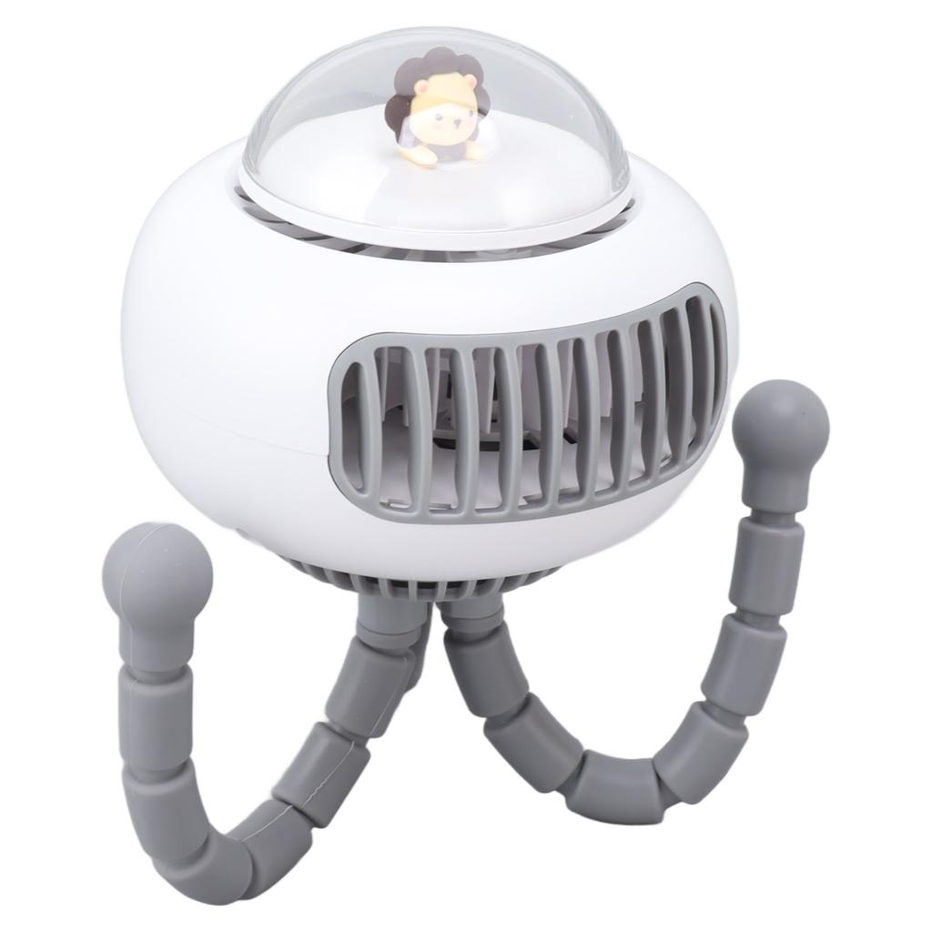 Mini Portable Clip On Fan with Flexible Tripod 4 Speeds Rotatable Bladeless Handheld Desk Cooling