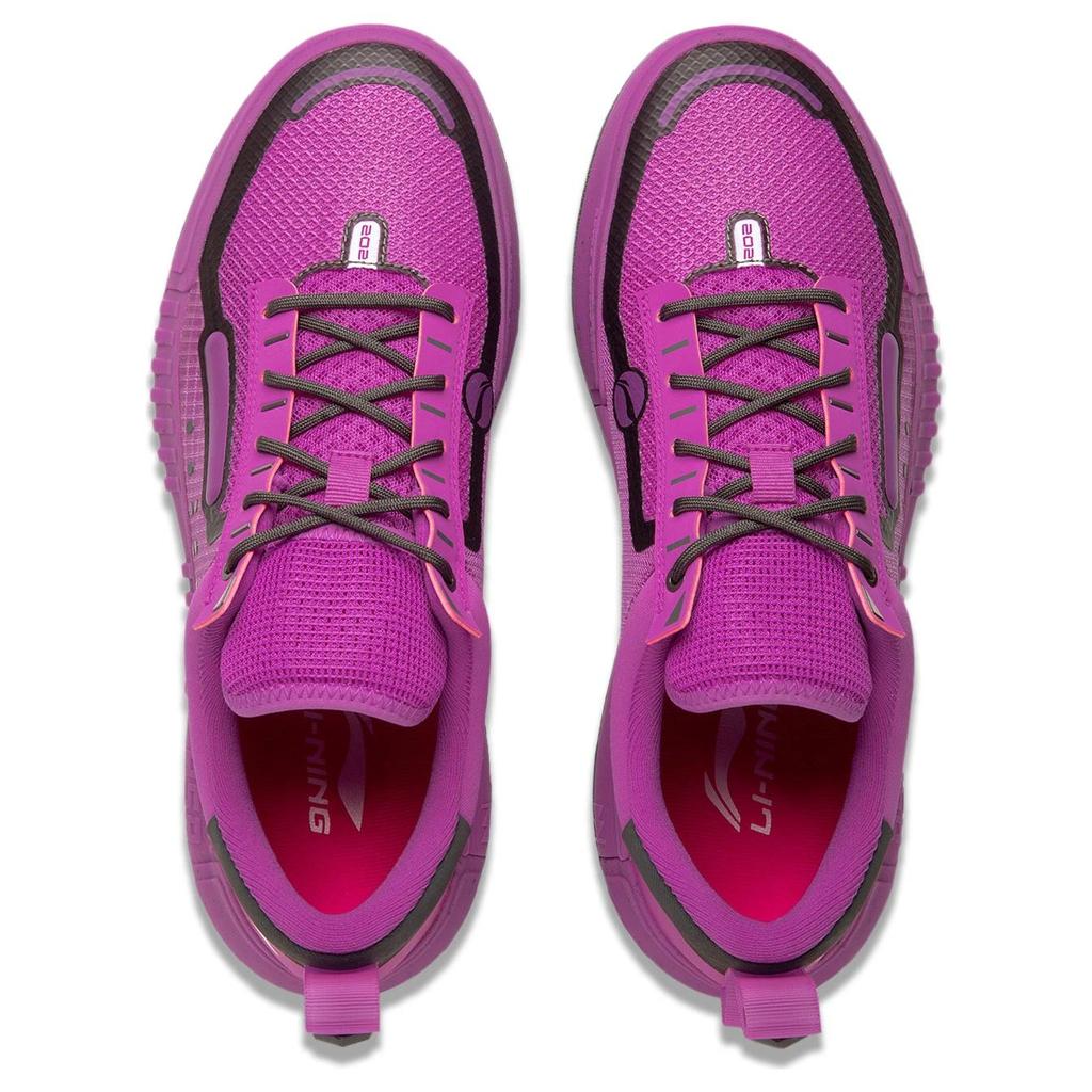 New LINING RSR 202 Basketball Shoes Men's Low top Purple Gray ABCU045-4