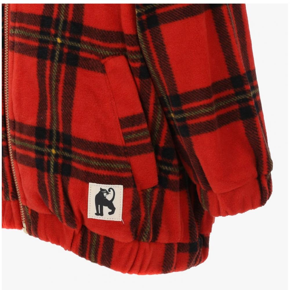 Mini Rodini 2471013742  Check Aop Fleece Jacket  Check Aop Fleece Kids Jacket
