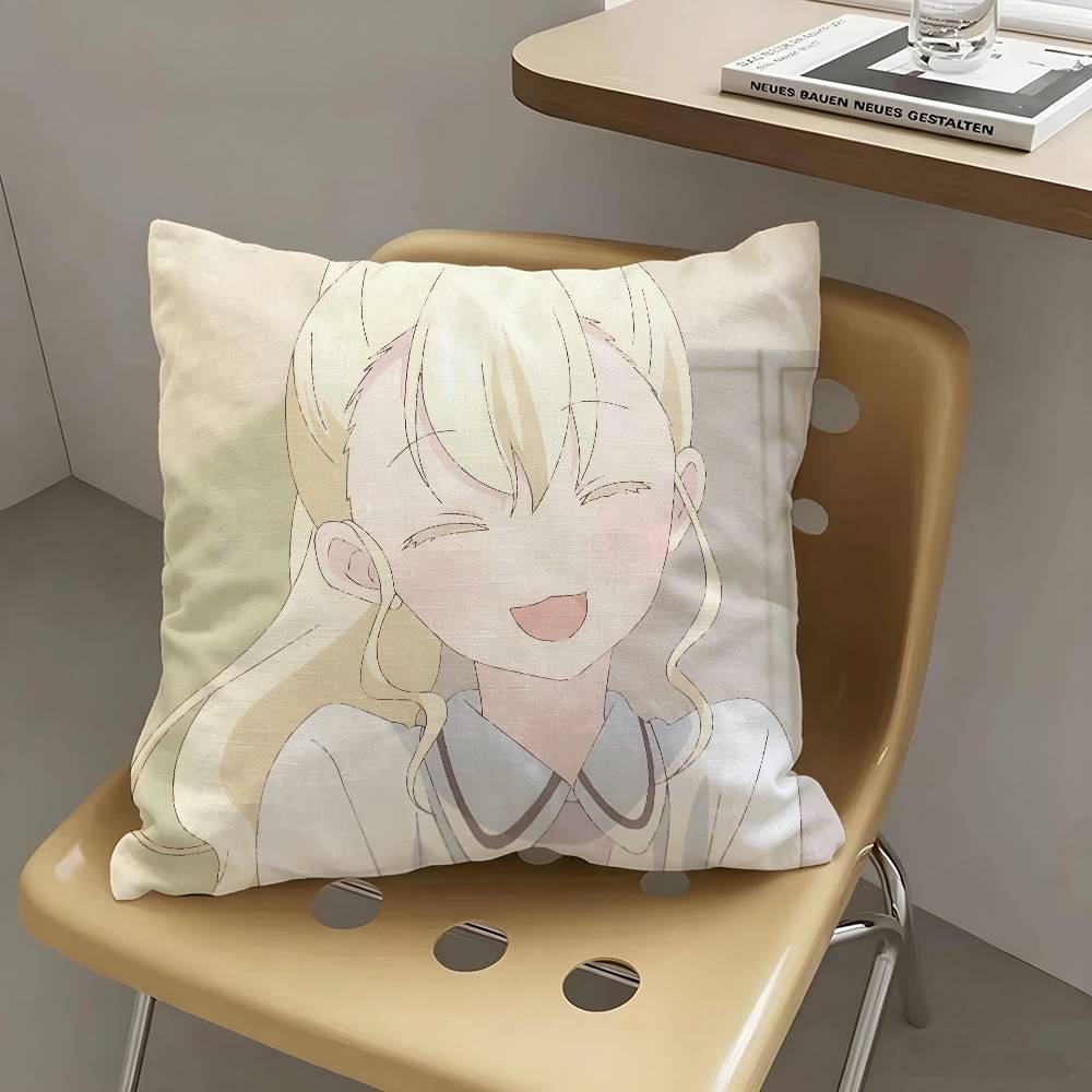 1pc Anime Asobi Asobase Characters Pillow Case Fashion Square Pillowcase Bedroom Sofa Room Ins Decoration Leisure