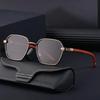 Men Fashion Sunglasses Vintage Polygon Driving Classic Metal Frame Sun Glasses UV400 Gradient Mirror Shades Eyewear
