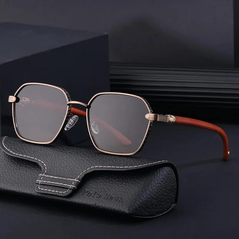 Men Fashion Sunglasses Vintage Polygon Driving Classic Metal Frame Sun Glasses UV400 Gradient Mirror Shades Eyewear