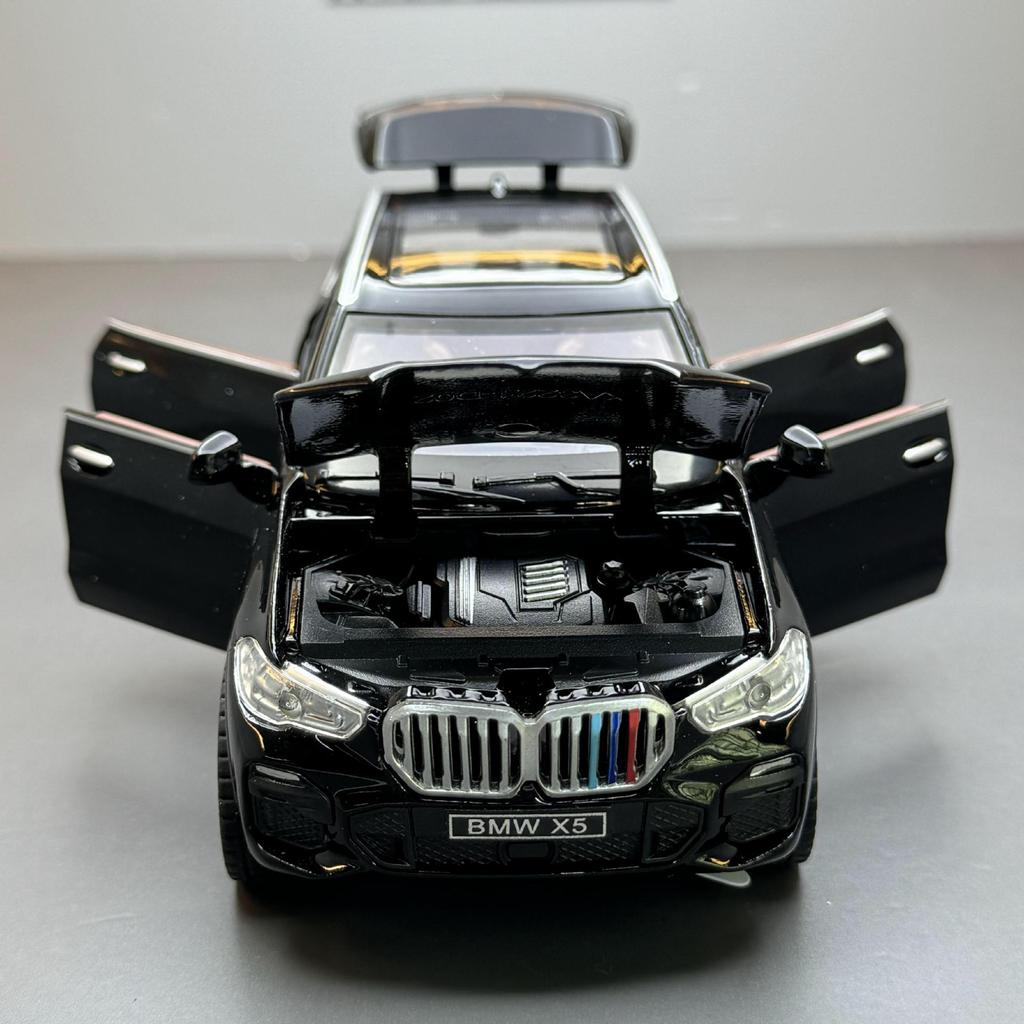 1/32 BMW X5 SUV Legierungsauto Druckgussmodell Simulation Sound & Licht Pull-Back Spielzeug Sammlung Dekorative Geschenk Jungen Hausdekoration