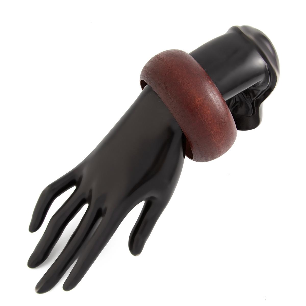 

Винтажный браслет неправильной огранки с геометрическим узором в английском стиле, деревянный браслет, модный, стильный, с высоким чувством, женские украшения