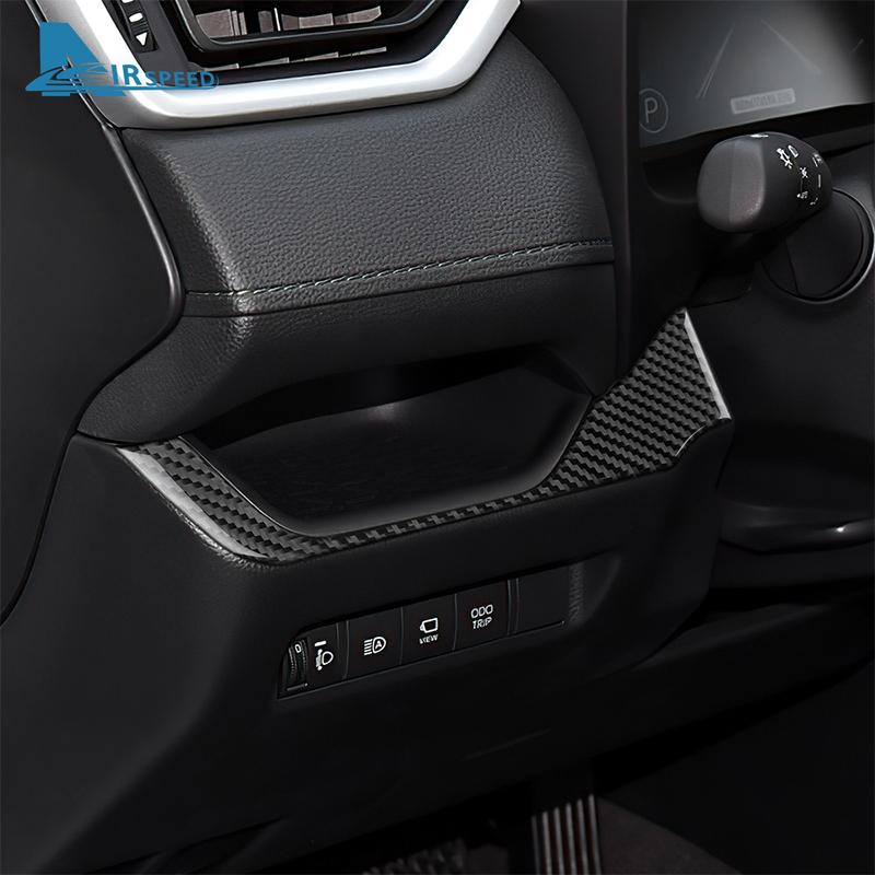 Real Soft Carbon Fiber Sticker For Toyota RAV4 XA50      2024 2025 LHD RHD Car Dashboard Decor Strip Trim