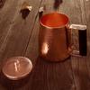 Vintage Red Copper Coffee Cup,Handcrafted Engraving Exquisite Hammer Texture Wooden Handle 400 Ml Beer Mug,Tea Cup Tableware