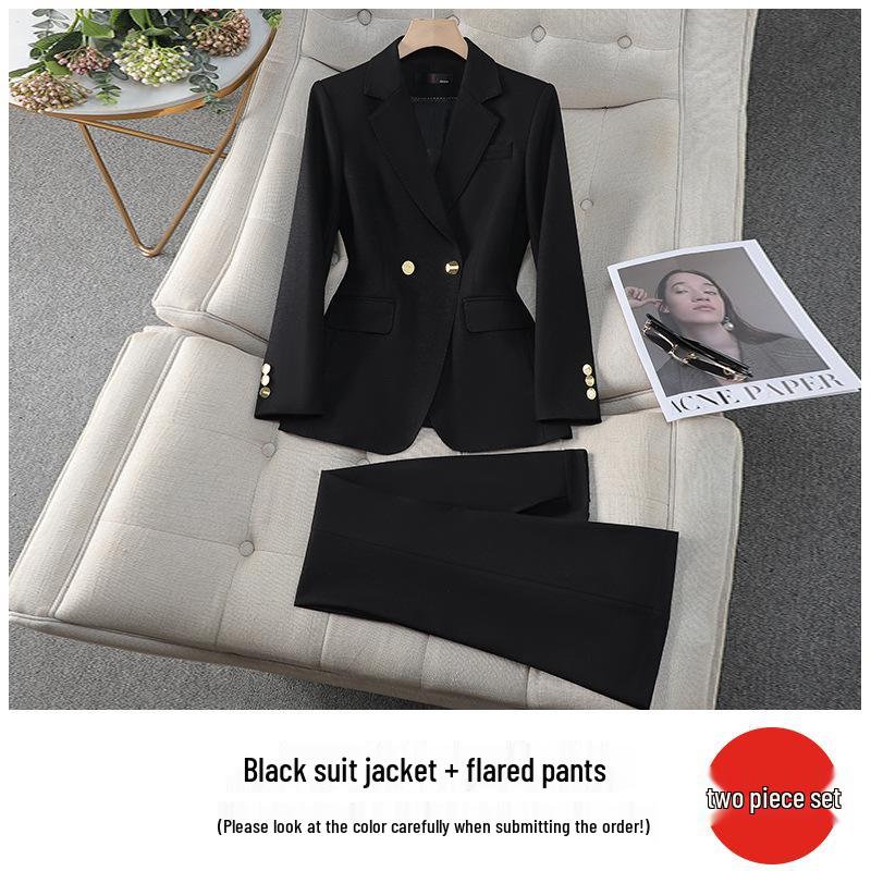 Women's Red Suit Jacket – Spring/Autumn Professional Formal Wear – Elegant Host Annual Meeting Attire – High-End Workwear Set