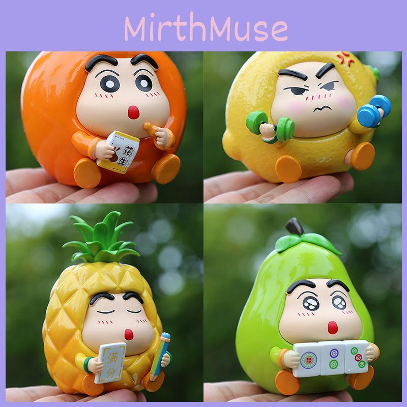 Shin Chan Creyon Anime Fruit Figure Cartoon Desktop Collectibles Decorations