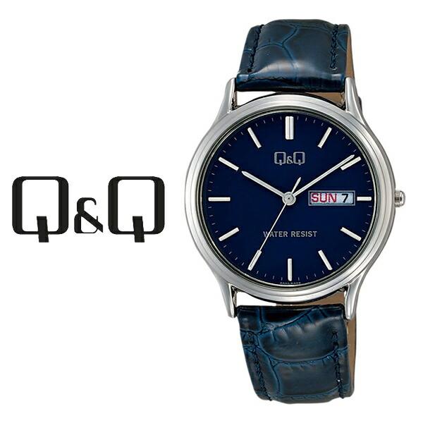 

[Nekopos Free Shipping] [Write a review and get a 1 year warranty] Citizen Q&Q Day&Date Day&Date Pair Model Men s Watch Navy A204-302