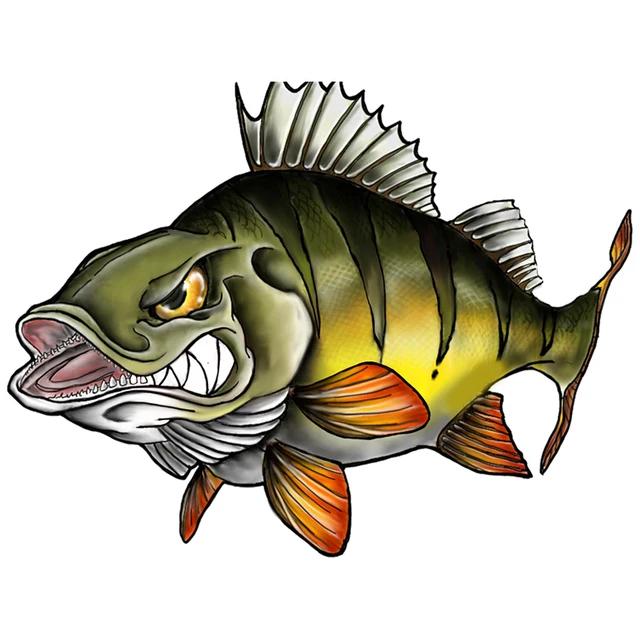 Custom Fishing Fish Car Stickers PVC Glue Sticker for Motorcycle Surfboard Laptop Vinyl Wrap Anime Cartoon Decor Car Accessories