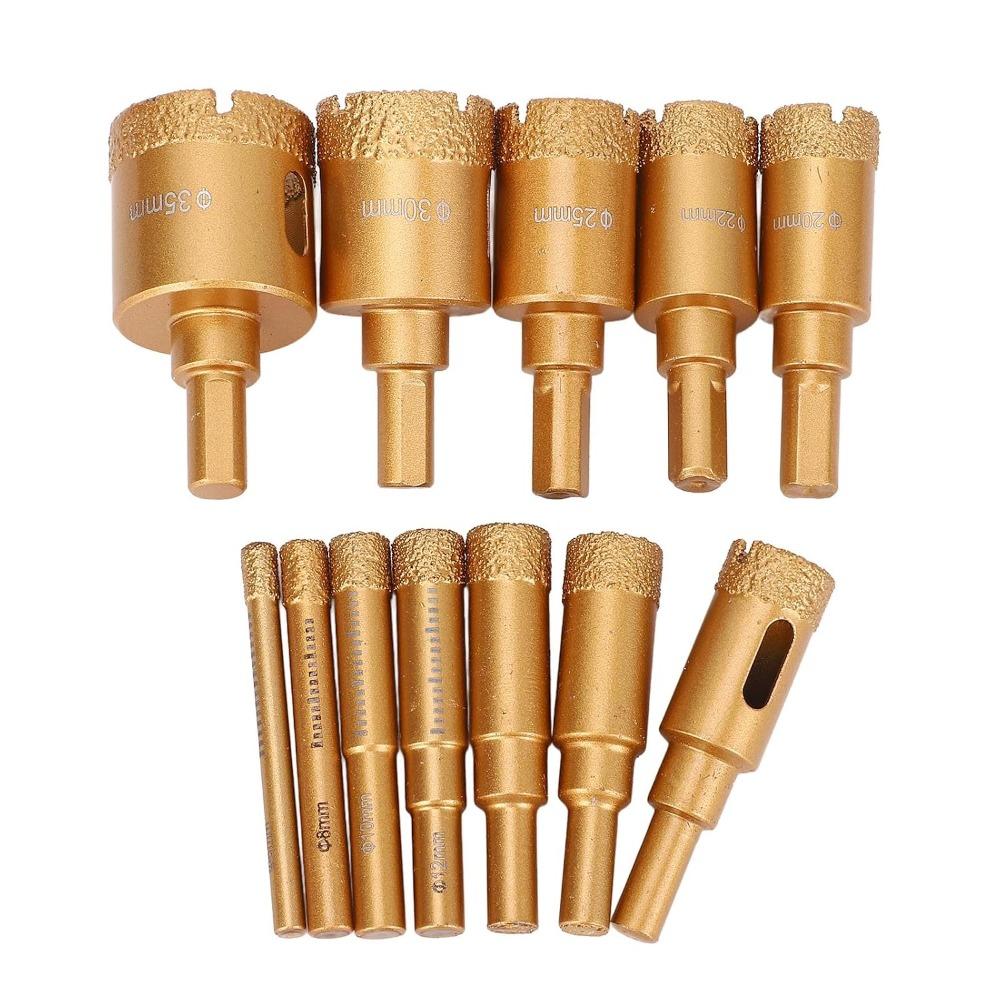 12pcs Multipurpose Tile Hole Opener Set Durable Drill Bits for Brick Diamond Hole Saw Kit  Marble