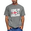 Men's Casual Short Sleeve Crew Neck T-Shirt Printed Graphic Top Football Theme England Supporter Style