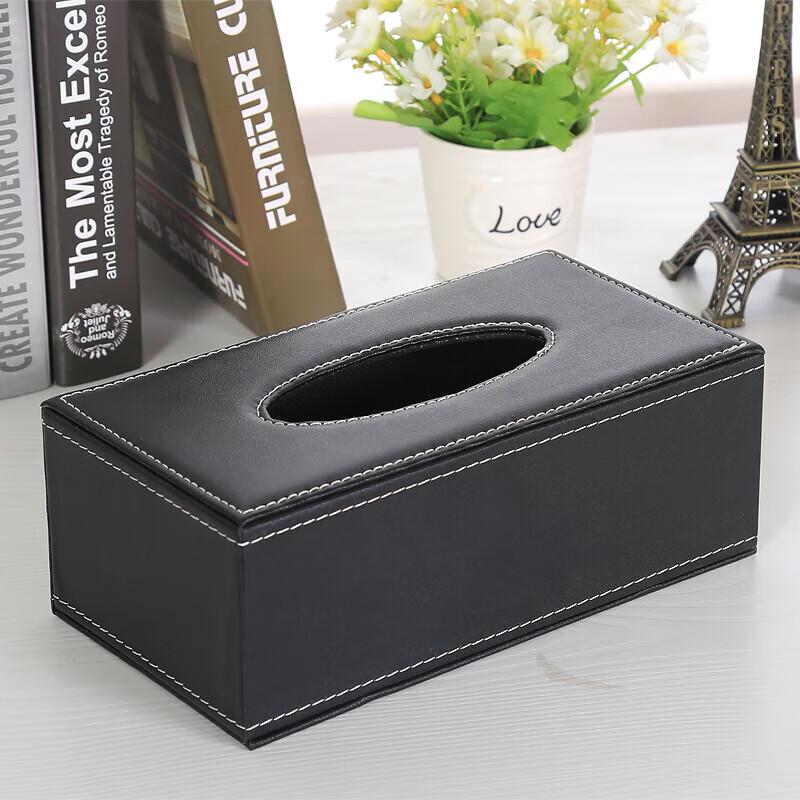 Desktop Leather Tissue Box