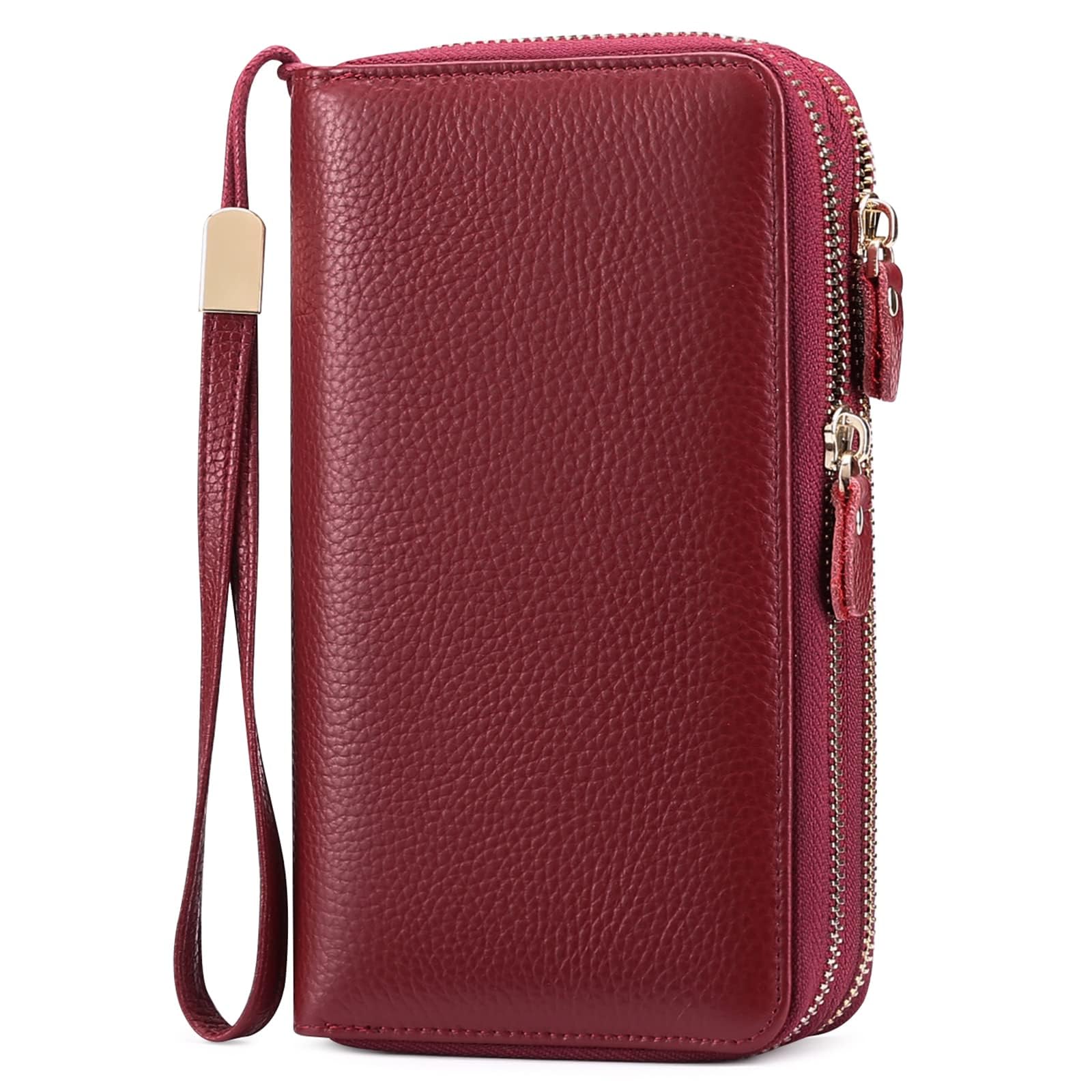 

SENDEFN Women s Long Wallet with Large Capacity, Coin Purse, Comfortable to the Touch, RFID & Magnetic Skimming Protection, Genuine Leather, Stylish,