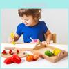 Childrens Wooden Food Cutting Set With Magnetic Fruits For Fine Motor Skills Development