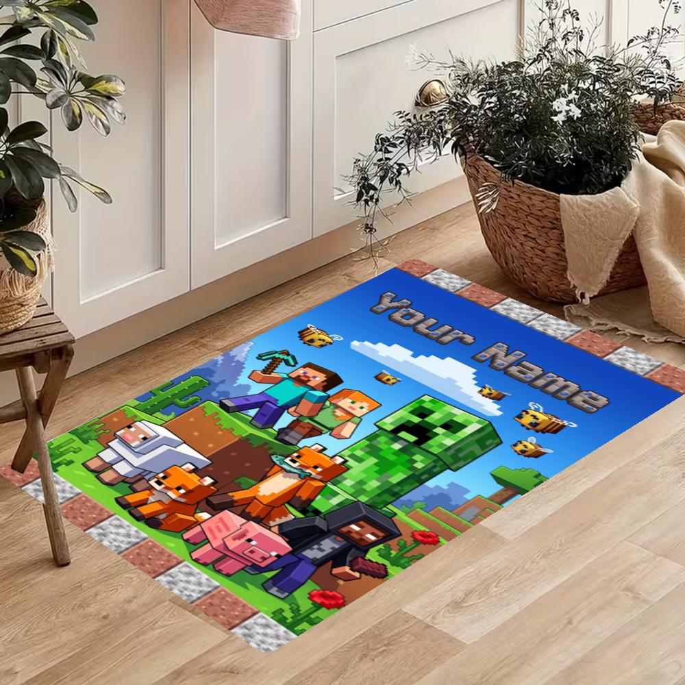 Minecraft Customize Your Name Kitchen Rug Runner Rug Laundry Mat Hallway Entryway The Best Gift Choice