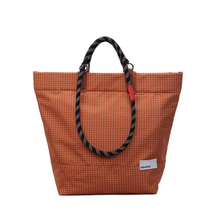 Womens Medium Tote Bag With Polyester Material And Inner Zipper Pockets For Travel And Commuting