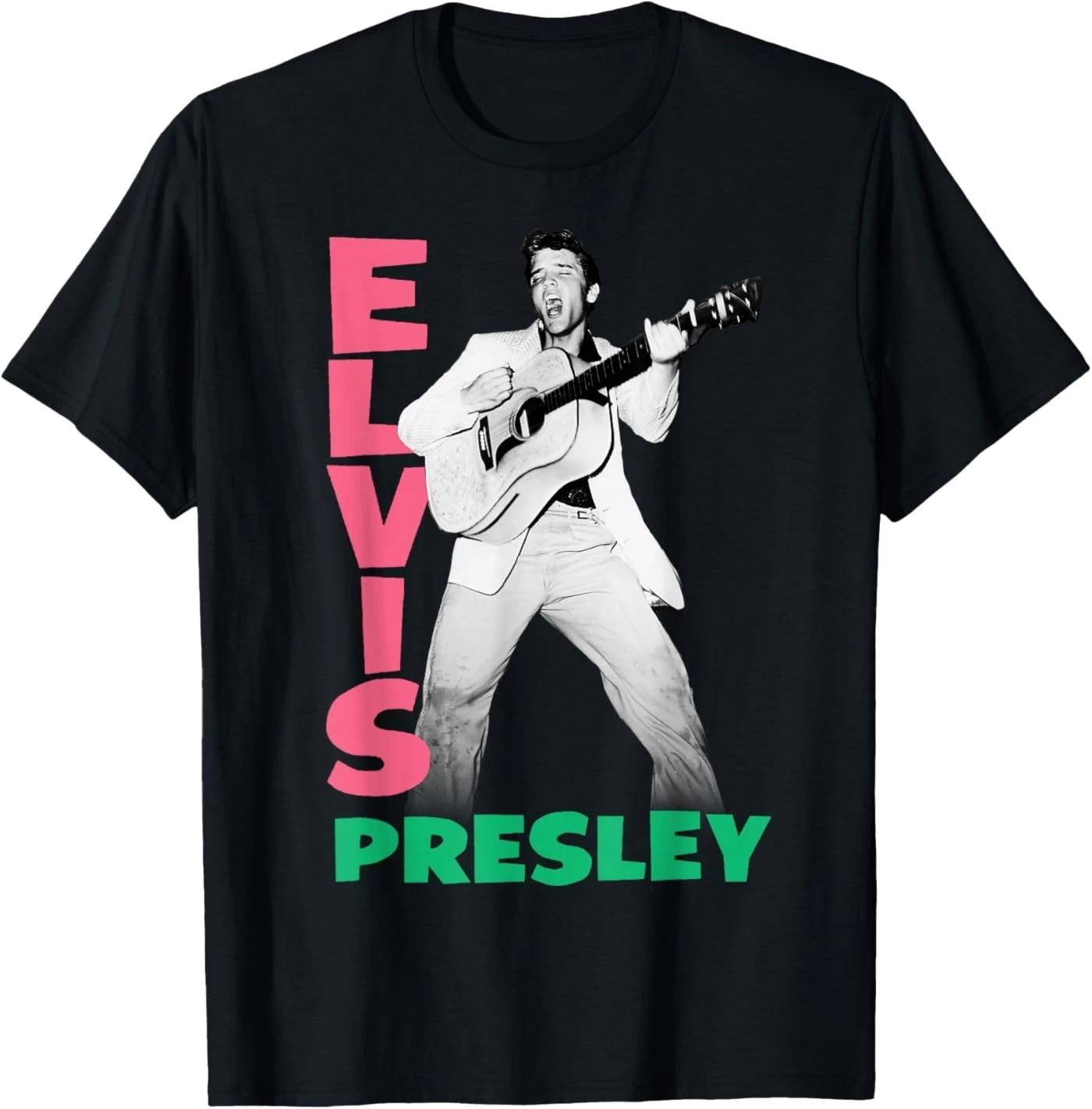 Elvis Presley Official 1956 100% Cotton T-shirt Mens Tees Top 4XL