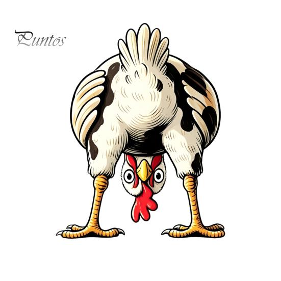 Static Adsorption Sticker Funny Chicken Window Cling, Upside Down Rooster Glass Sticker, Wall Decor Waterproof Non-adhesive Decal for Living