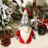 Glowing Faceless Santa Knit Doll Christmas Display Prop