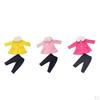 18inch Doll Clothes, Cute Woolen Coat Top & Pants for 43cm Baby Dress Costume, Changing