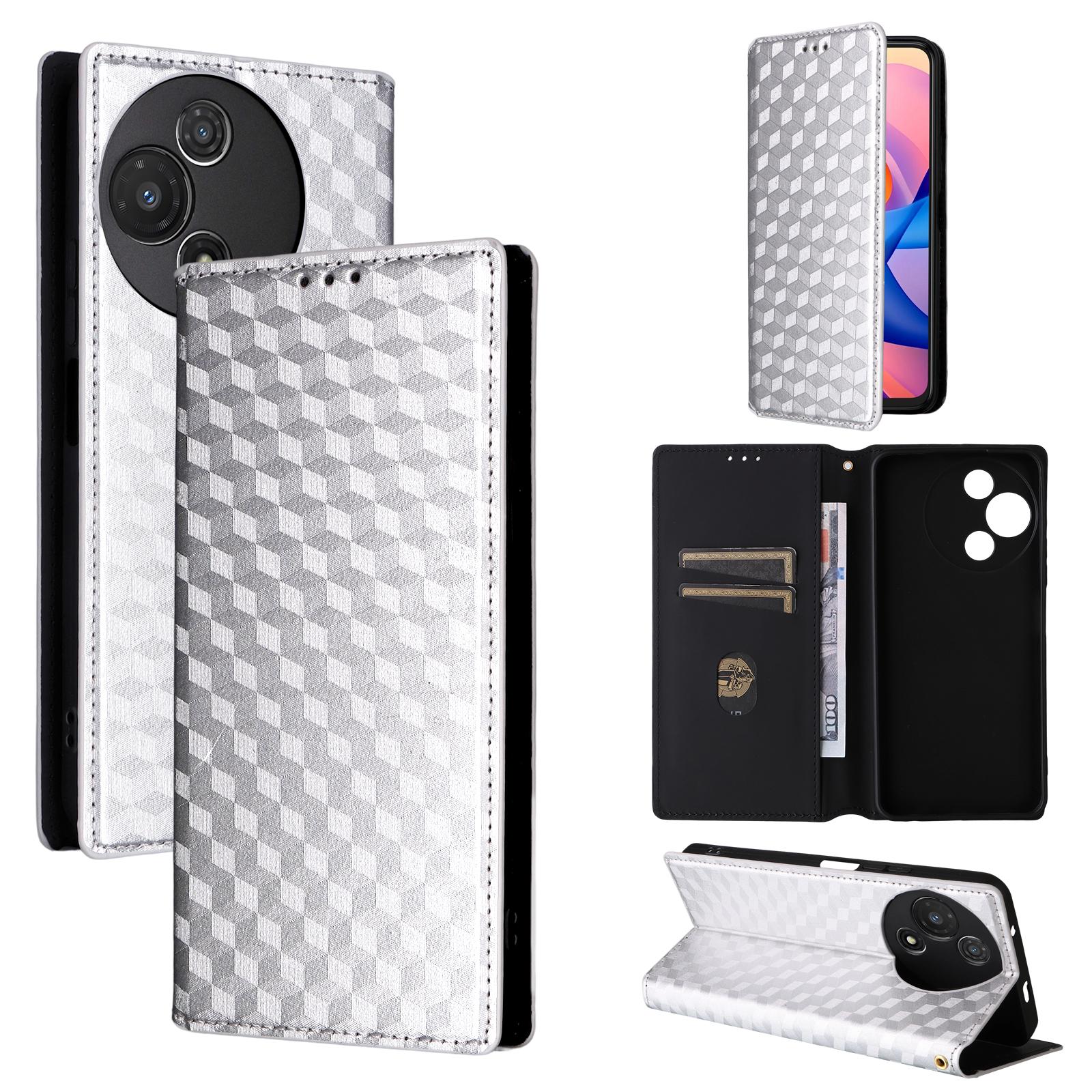 

Чохол-книжка для TCL 60 5G/TCL 60R 5G з PU шкіри, захист всього корпусу з [блокуванням RFID] for TCL 60 5G/TCL 60R 5G срібний