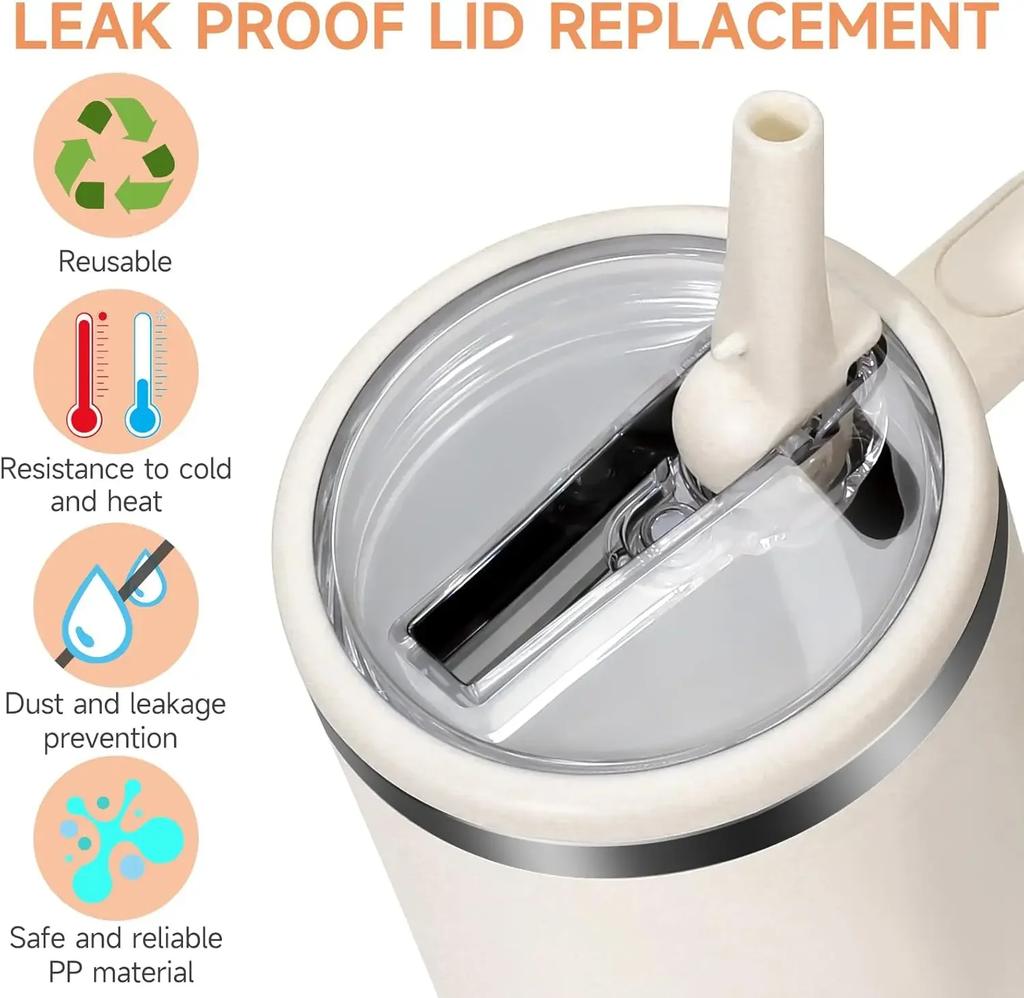 40oz Lid for Stanley Flip Straw Leak Proof Tumbler Lid Replacement for Stanley Cup Accessories Straw Cover