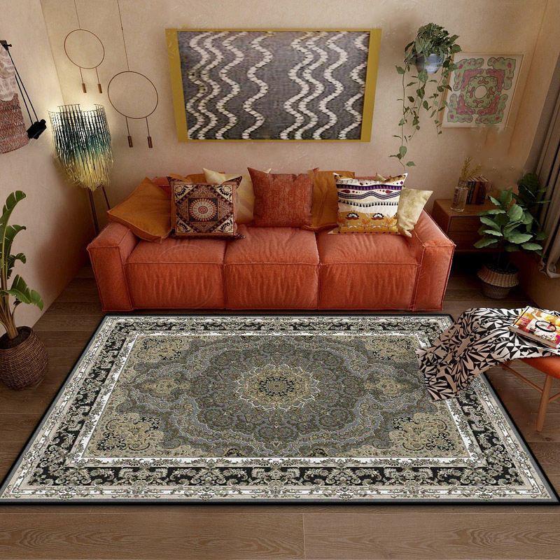 Persian Retro Decoration Lint-free Bedroom Rugs Bohemian Style Living Room Non-slip Carpet Lounge Dining Room Washable Floor Mat