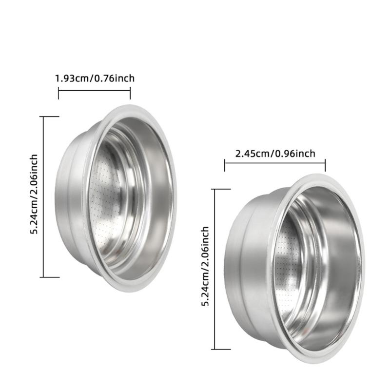 Stainless Steel Filter Basket Powder Bowl Coffee Grounds Filtering Tool Suitable for EC331 EC680 EC685 Coffee Machine