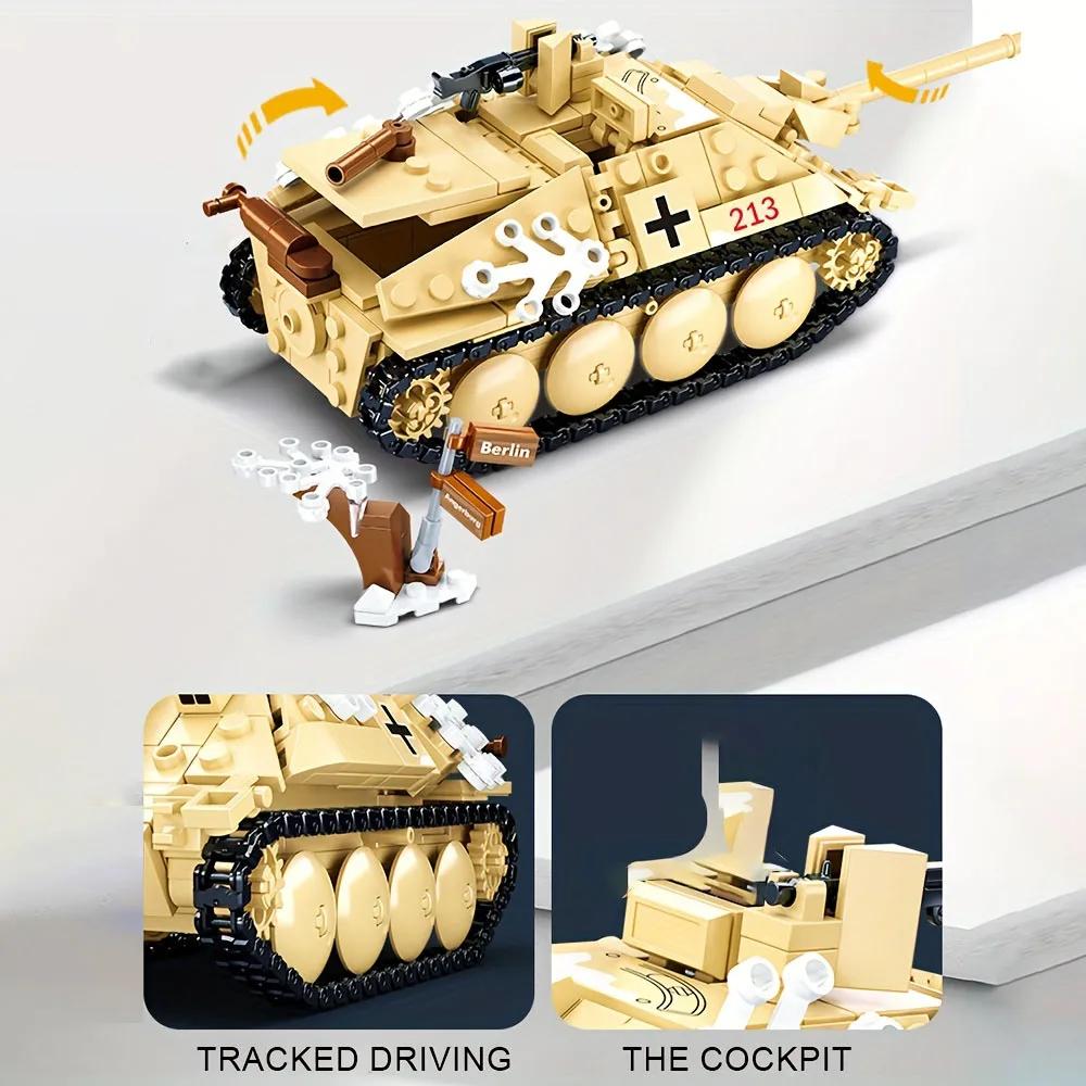 Tank Destroyer Building Block Toy Model Toy Set Education Assembly DIY Building Block Kit for Blocks Fan with High Quality