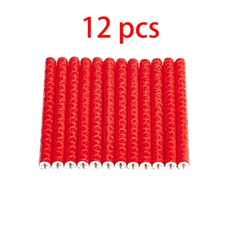 12/24/48PCS Bicycle Wheel Spokes Reflective Sticker Colorful Tube Warning Safety Light DIY Reflector Reflective Safety Kit