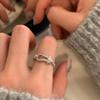 925 Unique Highend Sterling Silver Couple Rings Featuring Dazzling Diamond Accents For Women