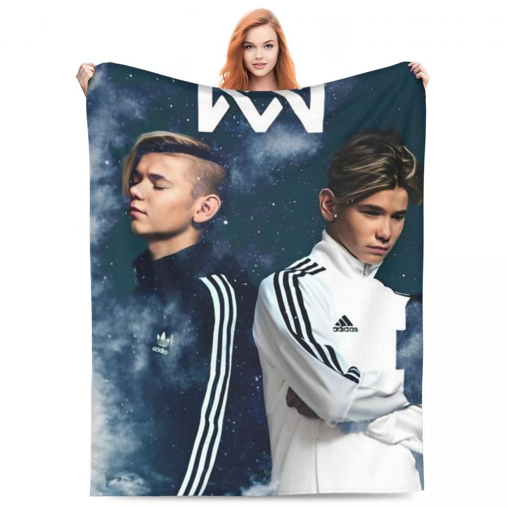 Marcus And Martinus Dvojčata Povlečení Přehozy MM Zpěvák Flanelová Přikrývka Na Pohovku Postel Pohodlný Potah Na Rozkládací Pohovku