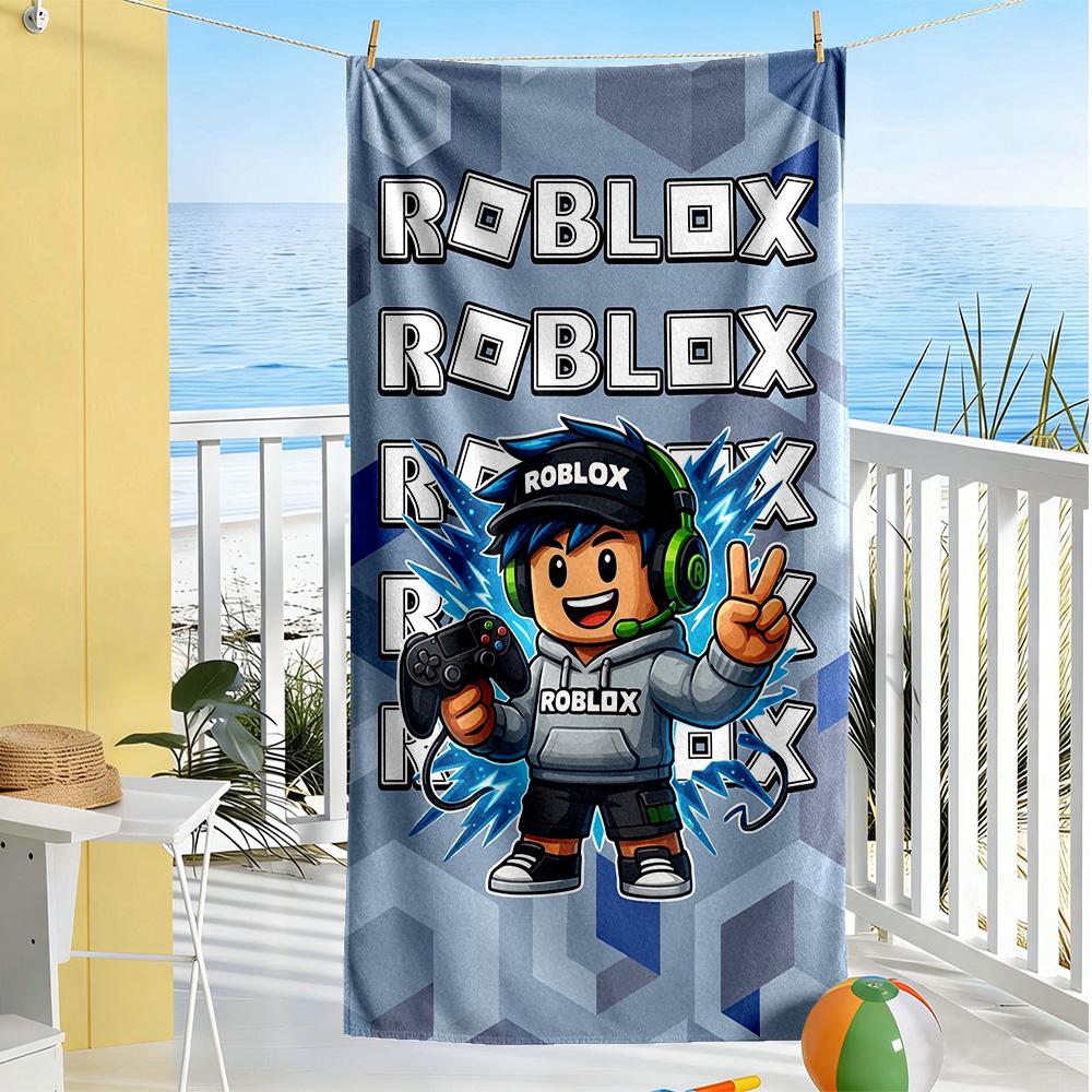 Roblox Beach Towel Super Soft Microfiber Quickdry Fabric Comfortable Lightweight Suitable for Swimming, Gym, Camping, Yoga Vacation