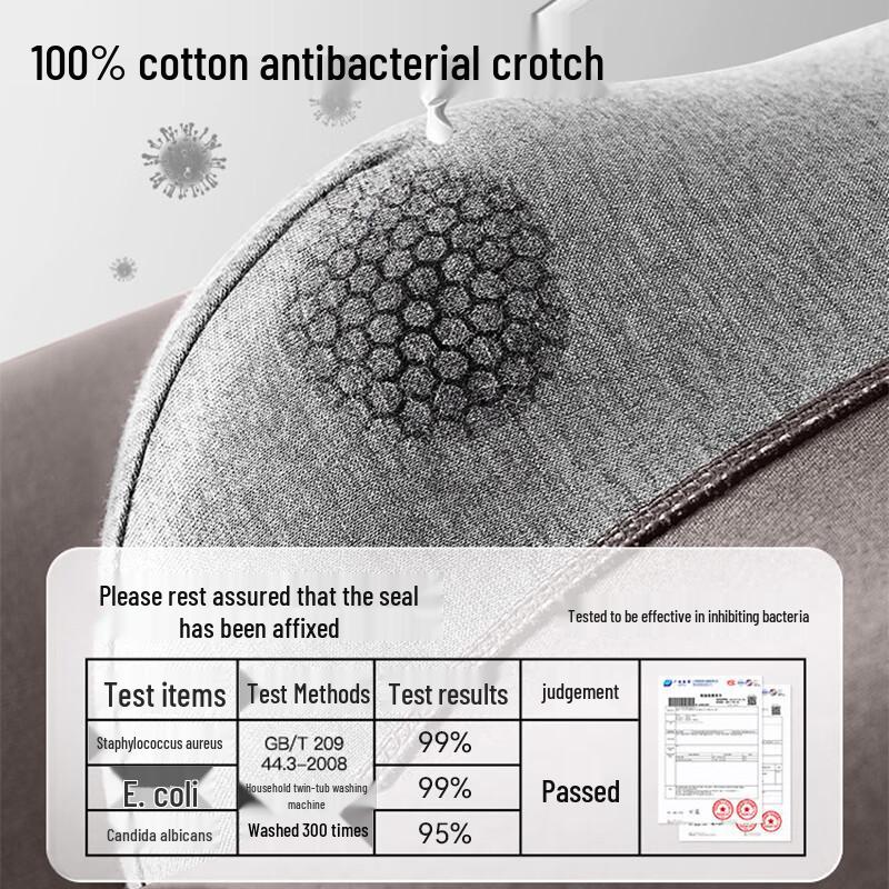 Maoren Men's 10A Antibacterial Seamless Boxer Briefs (4-Pack)